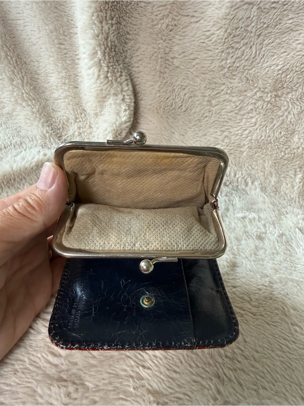 Vintage Florentine Leather Coin Purse Gold Gilt Wallet Made In Italy 1970s - Picture 8 of 8